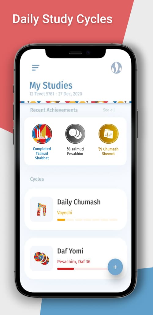 The Daily Study app showing study cycles and recent achievements